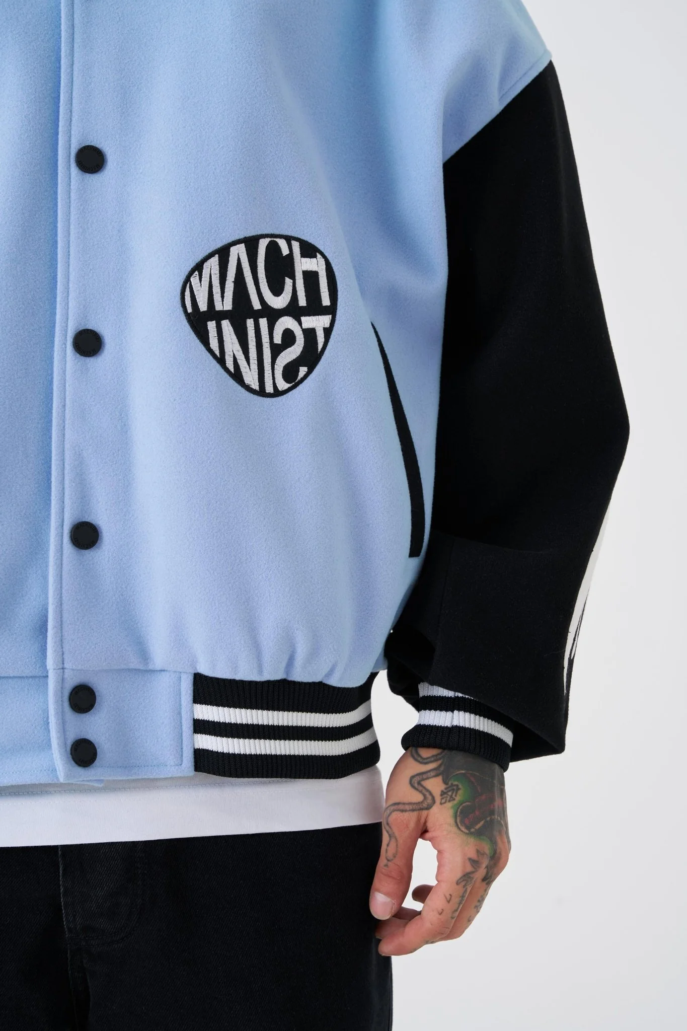 Erkek Cloud Oversize Bomber Ceket Açık Mavi - Image 9