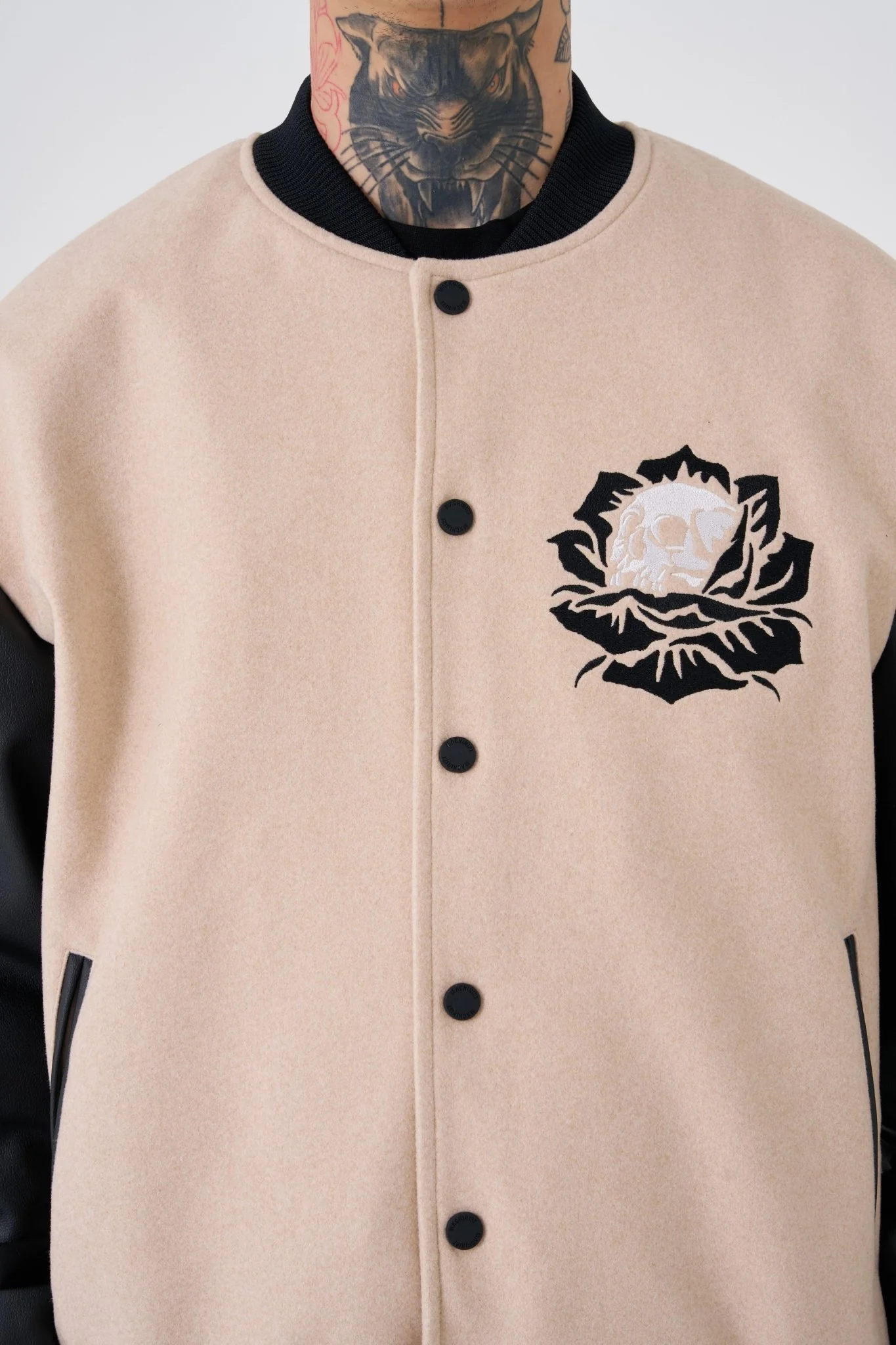 Erkek Go To War Oversize Bomber Ceket Bej - Image 3