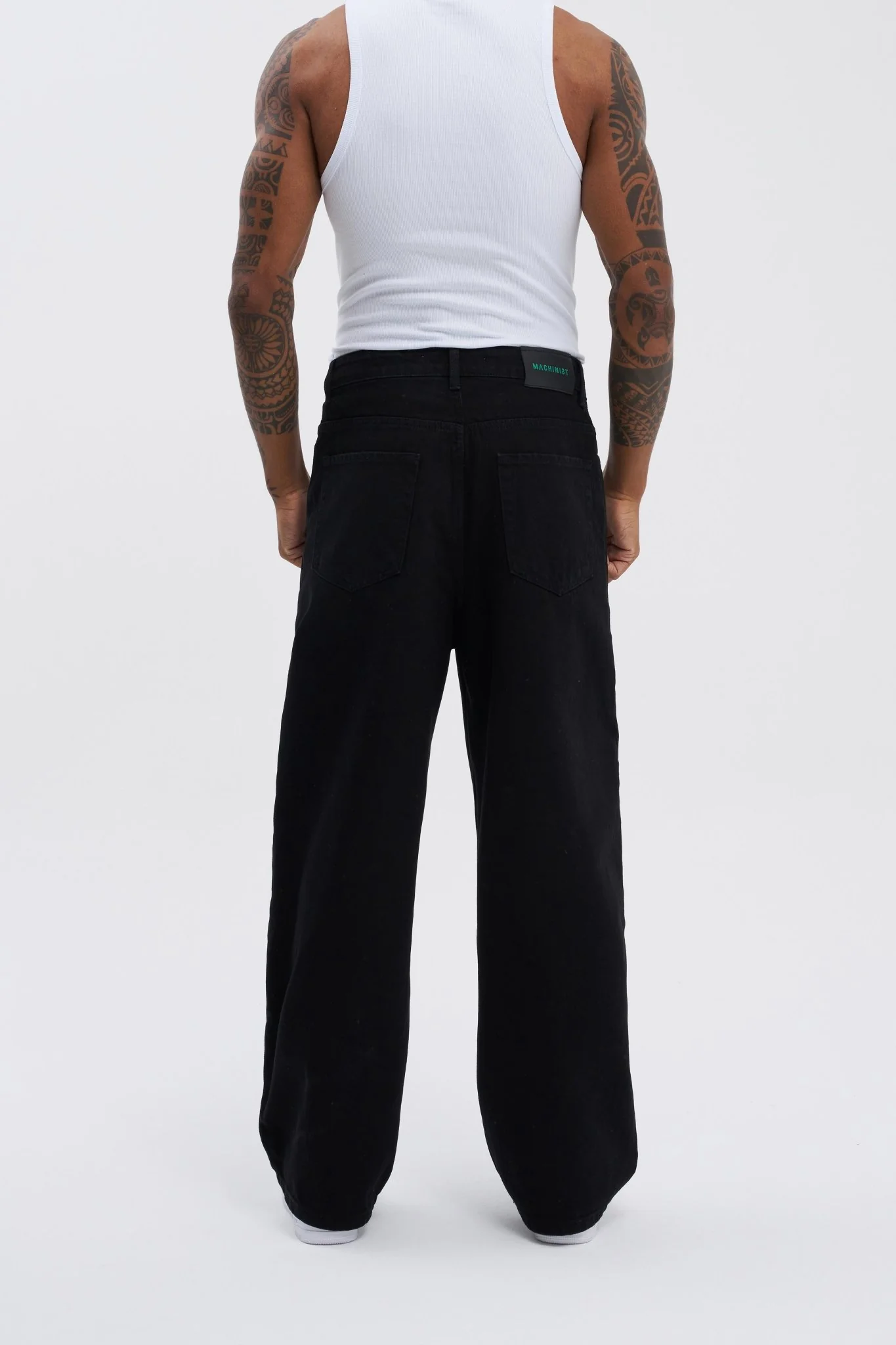 Erkek Oversize Baggy Jean Pantolon Siyah - Image 3